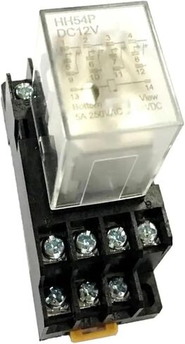 12VDC Coil 4PDT الغرض العام ترحيل الترحيل المتوسط ​​مع قاعدة المقبس in Saudi Arabia