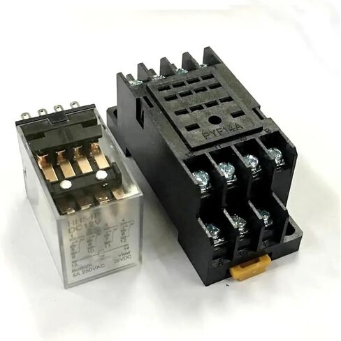 12VDC Coil 4PDT الغرض العام ترحيل الترحيل المتوسط ​​مع قاعدة المقبس in Saudi Arabia