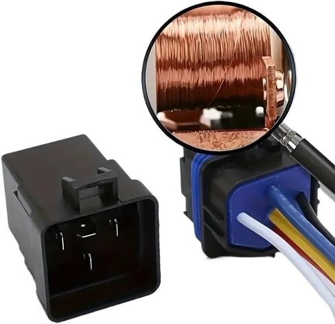 Car Auto Auto Automobile Relay مختومة مقاومة للماء DC12V 40A 5PIN 4PIN AUTO RELAY + حامل مع أسلاك طولها 105 مم (4 دبوس 24 فولت) in Saudi Arabia
