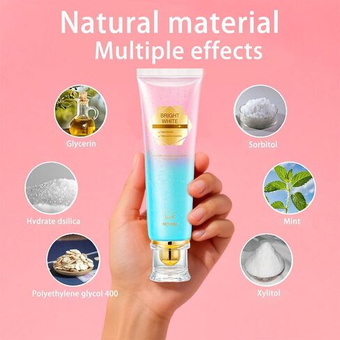 Niacinamide Whitening Toothpaste, Niacinamide Dazzling Toothpastes White, Niacinamide Toothpaste, Teeth Whitening, Toothpastes, Remove Tooth Stains, Gentle Mint, Fresh Breath, Deep Cleaning Care(1pcs) in Saudi Arabia