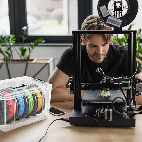 1 Pcs Filament Storage Box for 3D Printer 15 x 11 x 9 Inches Filament Storage Container Bin Dryer Box with Reusable Desiccants Total 10 Ounce in Kuwait