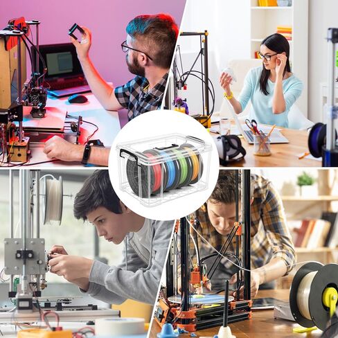 1 Pcs Filament Storage Box for 3D Printer 15 x 11 x 9 Inches Filament Storage Container Bin Dryer Box with Reusable Desiccants Total 10 Ounce in Kuwait