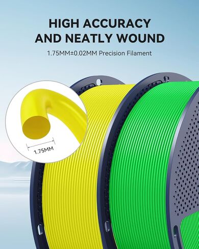 SUNLU Upgrade PLA+2.0 3D Printer Filament, High Speed PLA Plus Filament 1.75mm, 30mm/s - 600mm/s Print Range, Tougher and Stronger, Dimensional Accuracy +/-0.02mm, 1KG Spool(2.2lbs), Orange in Saudi Arabia