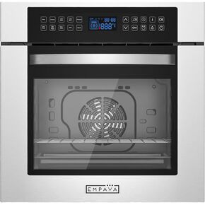 Empava 30" Electric Double Wall Oven Air Fryer Combo Convection Oven Built-in 10 Cooking Functions with LED Digital Display Convection Fan Touch Control in Stainless Steel EMPV-30WO05 in Kuwait