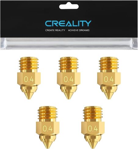 Creality Ender 5 Max Foutsles ، Printer 3D Printer Brass Hotend فوهة ، مجموعة فوهات راقية ، فوهة كتلة التدفئة الرسمية 5 Max ، لا تسد أي تسرب ، صلابة عالية (0.4 مم 5 مساءً) in Kuwait