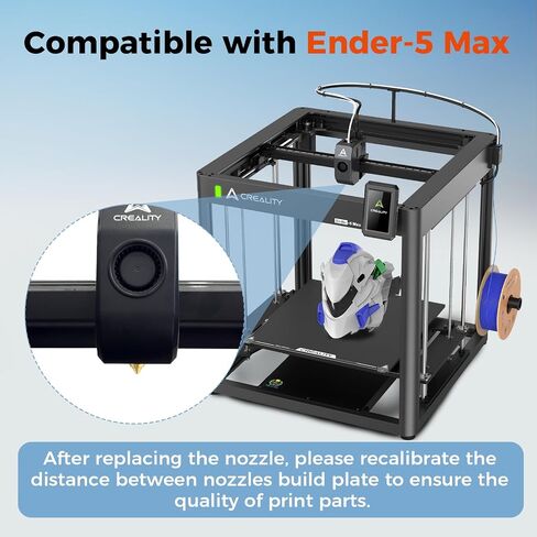Creality Ender 5 Max Foutsles ، Printer 3D Printer Brass Hotend فوهة ، مجموعة فوهات راقية ، فوهة كتلة التدفئة الرسمية 5 Max ، لا تسد أي تسرب ، صلابة عالية (0.4 مم 5 مساءً) in Kuwait