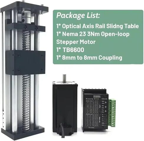 NEMA23 MOTOR LINER RAIL TABLE طقم وحدة برغي الكرة المسموح بالمحرك مرحلة حركة الجدول مرحلة محور واحد 1605 محور (مجموعة محرك 1.2NM) in Saudi Arabia