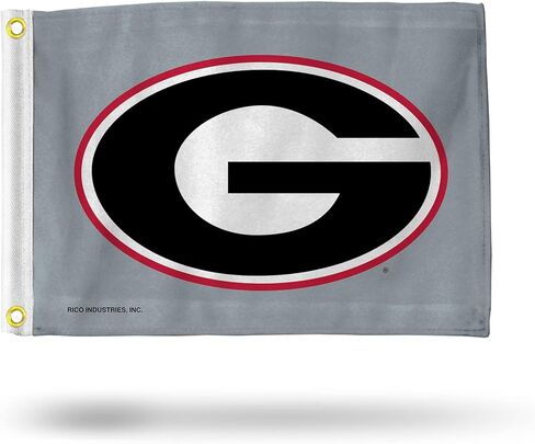 Georgia Bulldogs Flag - علم القارب - علامة جولف عربة - 12 "× 18" - رمادي in Kuwait