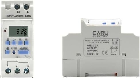 THC15A TYPE DIN RAIL 2 WIRE WIEDLY 7 DAYS DIGHTS DIGITMALITY TIME TIME RELAY TIMER CONTROL AC 220V 230V 12V 24V 48V 16A (15A ، 1NO 12V AC DC) in Saudi Arabia