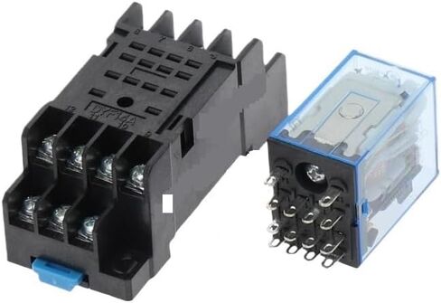 5set my4nj Coil AC12V AC24V DC12V DC24V DC 36V AC110V AC220V HH54P 5A ترحيل الغرض الكهرومغناطيسي المصغر مع القاعدة (AC 36V) in Saudi Arabia