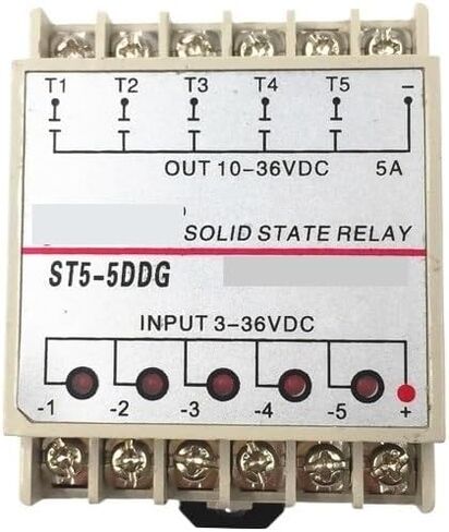1pc 5ddg 5 Channel Din Rail SSR Quintuplicate خمسة مدخلات 3 ~ 32VDC الإخراج 5 ~ 36VDC مرحلة DC Solid Solid Module PLC in Saudi Arabia