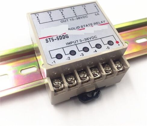 1pc 5ddg 5 Channel Din Rail SSR Quintuplicate خمسة مدخلات 3 ~ 32VDC الإخراج 5 ~ 36VDC مرحلة DC Solid Solid Module PLC in Saudi Arabia