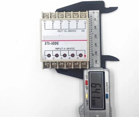 1pc 5ddg 5 Channel Din Rail SSR Quintuplicate خمسة مدخلات 3 ~ 32VDC الإخراج 5 ~ 36VDC مرحلة DC Solid Solid Module PLC in Saudi Arabia