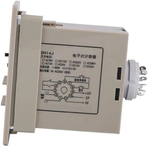 DH14J 24V 220V 380V 1NO 1NC 11PIN COUNTION COUNTER RELAY 1-9999 (X1/X10/X100) DIGITAL DISPLAY REACKENT 50/60Hz (380VAC) in Saudi Arabia