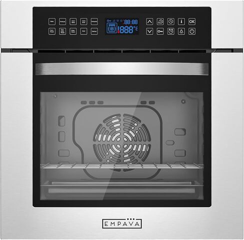 Empava 30" Electric Double Wall Oven Air Fryer Combo Convection Oven Built-in 10 Cooking Functions with LED Digital Display Convection Fan Touch Control in Stainless Steel EMPV-30WO05 in Saudi Arabia