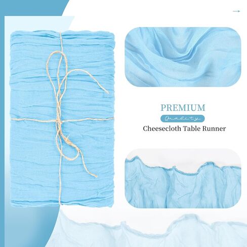 20 حزمة Terracotta Cheesecloth Table Runner Gauze 21.5 × 120inch نصف طاولة طاولة عداء بوهو Decor in Kuwait