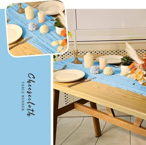 20 حزمة Terracotta Cheesecloth Table Runner Gauze 21.5 × 120inch نصف طاولة طاولة عداء بوهو Decor in Kuwait