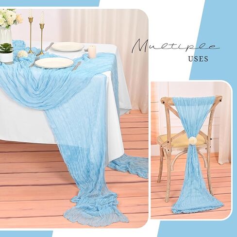 20 حزمة Terracotta Cheesecloth Table Runner Gauze 21.5 × 120inch نصف طاولة طاولة عداء بوهو Decor in Kuwait