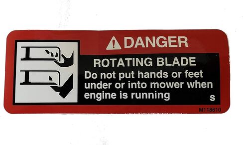 John Deere Original Equipment Safety Sign #M118610 in Saudi Arabia