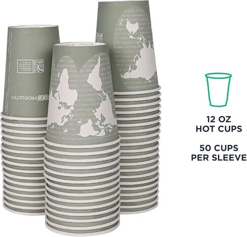 أكواب ساخنة قابلة للتكوين من ايكو برودكتس - 311.8 مل - حالة من 1000 - EP-BHC12-WA, 12 ounce in Kuwait