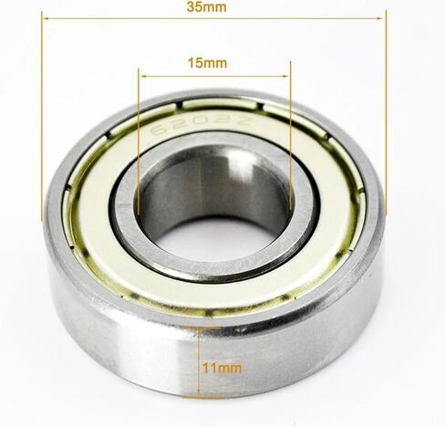 6204 6205 2Z ZZ 6202ZZ 6205ZZ Chrome Steel Deep Groove Ball Bearings 2Pcs(6202ZZ 15X35X11mm) in Saudi Arabia