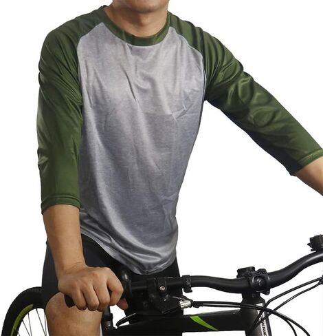 Men 3/4 Sleeve Motocross Downhill Shirt Road Sport Bicycle Jersey MTB Summer Top Clothes Wear Bike Mountain Cycling Clothes in Saudi Arabia