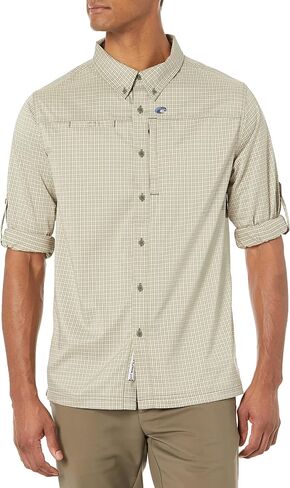 Costa Del Mar Unisex Adult Angler Tech Button Down Plaid Shirt in Saudi Arabia
