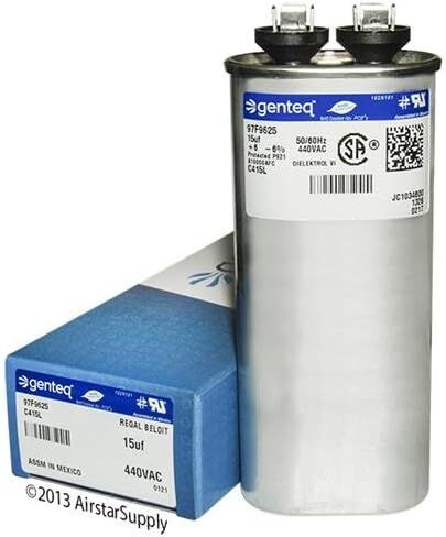 Packard PoCf15 - 15 UF MFD X 440 VAC Genteq CAPACITOR OVAL # C415L / 97F9625 in Kuwait