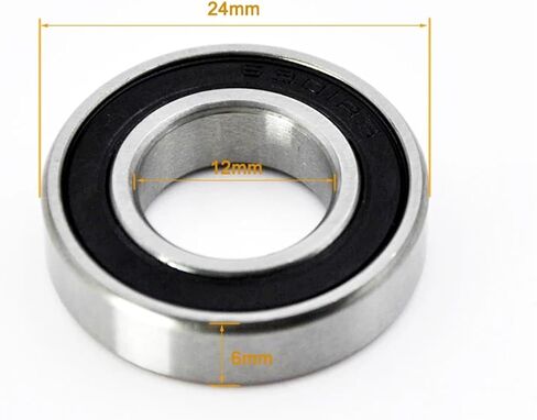6900 6901 6902-6905 2RS 6900RS 6901RS-6904RSDeep Groove Ball Bearings 2PCS (6901-2RS 12x24x6mm) in Kuwait