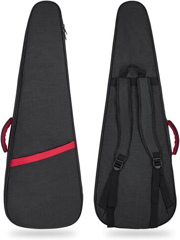 حقيبة جيتار الغيتار الكهربائية بحجم 11 مم كيس أزعج جيتار كهربائي مبطنة ، حقيبة ظهر للغيتار الكهربائي 39 بوصة مع حزام الرقبة والجيب ، الأسود in Kuwait