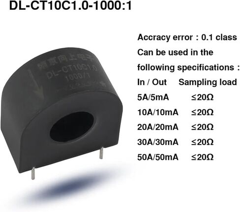 Micro AC Current Transformer DL-CT10C2.0 50A: 25MA 100A: 20MA 5000: 1 100A: 25MA/50MA Microwave Oven Price CTS 50Hz (DL-CT10C1.0) in Kuwait