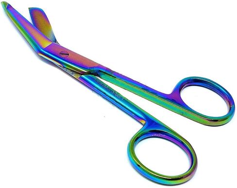 Tufail Lister Bandage Scissors 4.5" Multi Color Rainbow Stainless Steel in Saudi Arabia