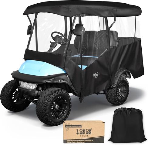 10L0L Golf Cart Carting حاويات 4 السقف الممتد للركاب ، غلاف أمطار عالمي للجولف لـ Yamaha Ezgo Txt RXV Car Car السابقة DS 86.61 in Saudi Arabia