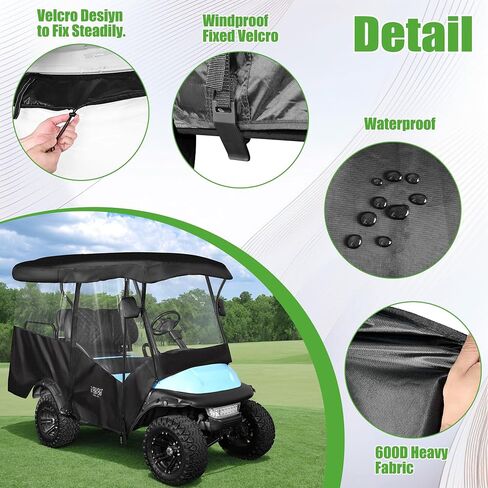10L0L Golf Cart Carting حاويات 4 السقف الممتد للركاب ، غلاف أمطار عالمي للجولف لـ Yamaha Ezgo Txt RXV Car Car السابقة DS 86.61 in Saudi Arabia
