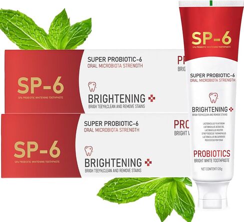2pcs SP6 Probiotic Whitening Spatte ، SP 6 معجون أسنان ، SP-6 تبييض فائقة ، أنفاس طازجة in Kuwait