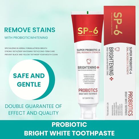 2pcs SP6 Probiotic Whitening Spatte ، SP 6 معجون أسنان ، SP-6 تبييض فائقة ، أنفاس طازجة in Kuwait