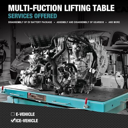 BIG RED Hydraulic Electric E-Vehicle Battery Lift Table, Movable Lift Platform with Adjustable Height, High Drop Arrest, and Dual Pump - 1 Ton (2,204 lbs) Capacity in Saudi Arabia