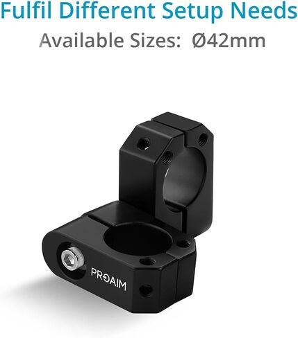 بروايم مشبك سرعة دوار 360 درجة لسيارة الكاميرا. يناسب اعمدة سقالة 42 ملم/1.65 انش. مصنوع من الالومنيوم، خفيف الوزن مع 3/8 انش - 16 فتحة ملولبة. قضيب سرعة التثبيت في اي زاوية (P-SRCL-01) in Kuwait