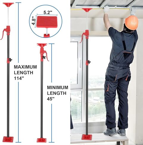 Cabinet Jack Support Pole, 45-114 Inch Adjustable Heights With 154 Lb Capacity, for Drywall Jack, Installing Cabinets 3rd Hand Rod in Saudi Arabia