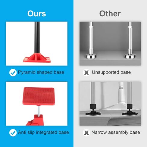 Cabinet Jack Support Pole, 45-114 Inch Adjustable Heights With 154 Lb Capacity, for Drywall Jack, Installing Cabinets 3rd Hand Rod in Saudi Arabia