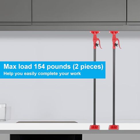 Cabinet Jack Support Pole, 45-114 Inch Adjustable Heights With 154 Lb Capacity, for Drywall Jack, Installing Cabinets 3rd Hand Rod in Saudi Arabia
