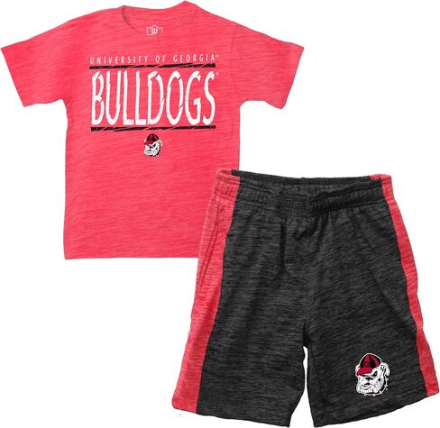 Wes and Willy Little Boys Sports Fan College Team Short and Shirt Set in Kuwait