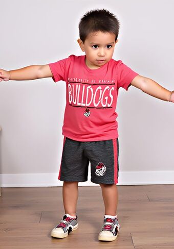 Wes and Willy Little Boys Sports Fan College Team Short and Shirt Set in Kuwait