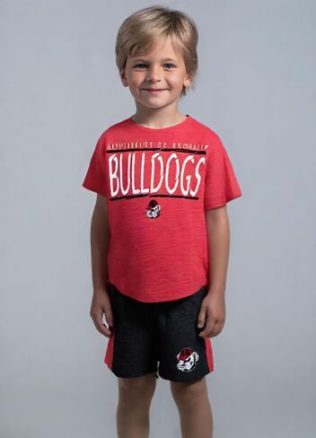 Wes and Willy Little Boys Sports Fan College Team Short and Shirt Set in Kuwait