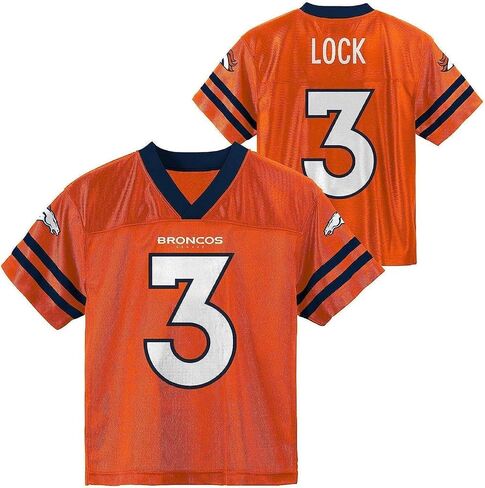 Outerstuff Drew Lock Denver Broncos #3 Orange Toddler Home Player Jersey in Kuwait