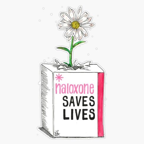 Narcannaloxone Box Overdded Imentshess Througher Vinyl Secal Scar Car Car Captop Window Window Sticker 5 " in Kuwait