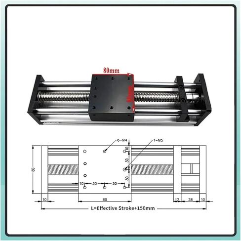 دليل السكك الحديدية الخطي 1204/1605/1610 Ballscrew 50 * 80/80 * 80mm Slide Table 50-300mm Stroke (SFU1610 80X80 TABLE) in Saudi Arabia