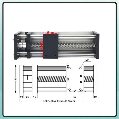 دليل السكك الحديدية الخطي 1204/1605/1610 Ballscrew 50 * 80/80 * 80mm Slide Table 50-300mm Stroke (SFU1610 80X80 TABLE) in Saudi Arabia