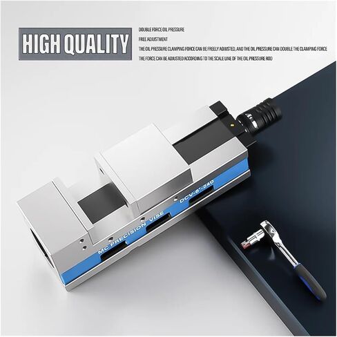 Hydraulic Vise 4/5/inch Pneumatic Hydraulic Flat Mouth Vise, Precision 0.005mm(DCV-5inch) in Saudi Arabia