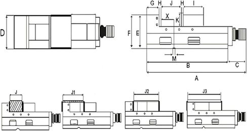 Hydraulic Vise 4/5/inch Pneumatic Hydraulic Flat Mouth Vise, Precision 0.005mm(DCV-5inch) in Saudi Arabia